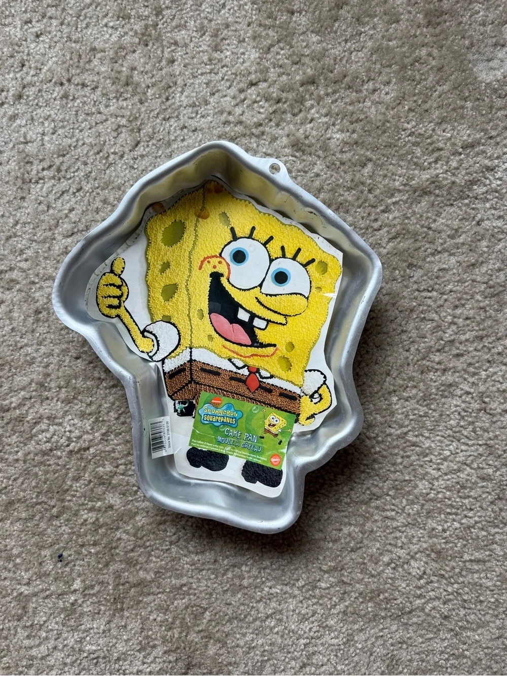 SpongeBob SquarePants Yellow and Brown Character Cake Pan
